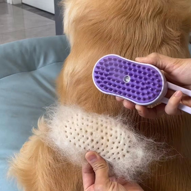 Revolutionary Pet Spray Comb for Cats & Dogs - Electric Hair Removal & Massage Brush with One-Click Spray!.